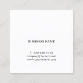 Minimalistische, elegante Pastel Quadratische Visitenkarte (Rückseite)