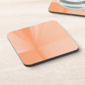 Minimalistische, elegante Pfirsichfarben Getränkeuntersetzer (Linke Seite)