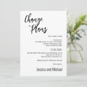 💍 Minimalistische elegante Planänderung Save The Date (Stehend Vorderseite)