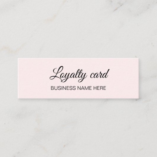 Minimalistische, elegante, rosa Treuekarte (Vorderseite)