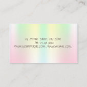 Minimalistische elegante Rose Gold Circle Holograp Visitenkarte (Rückseite)