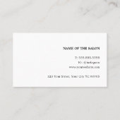 Minimalistische Elegante Rose Gold Scheren Haar Visitenkarte (Rückseite)