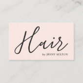 Minimalistische Elegante Rose Weißes Haar Stylist Visitenkarte (Vorderseite)