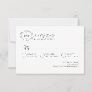 Minimalistische elegante RSVP-Karte RSVP Karte