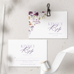 Minimalistische Elegante RSVP-Karte RSVP Karte