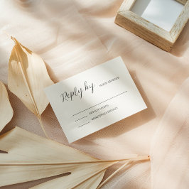 Minimalistische Elegante RSVP-Karte RSVP Karte