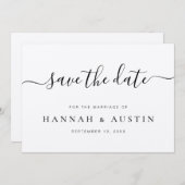 Minimalistische elegante Rustikale Hochzeit Save The Date (Vorne/Hinten)