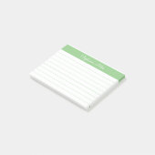 Minimalistische elegante Sage Green Lined Personal Post-it Klebezettel (angewinkelt)