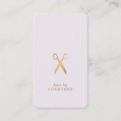 Minimalistische Elegante Saubere Imitate Goldhaars Visitenkarte (Vorderseite)