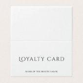 Minimalistische Elegante Saubere Schönheitspflege Visitenkarten (Außenseite Aufgefaltet)