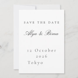 Minimalistische elegante Save-the-Date-Hochzeitska Einladung