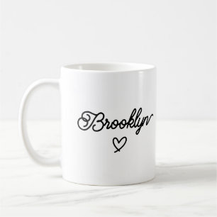 Minimalistische elegante Schrift personalisierter Kaffeetasse