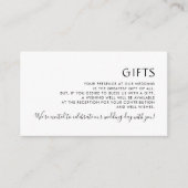 Minimalistische elegante Schwarz-Weiß-Hochzeitsges Begleitkarte (Vorderseite)