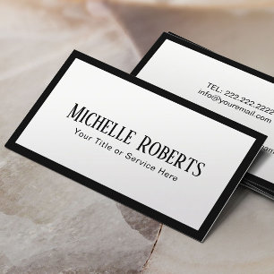 Minimalistische elegante schwarze Grenze modern Visitenkarte