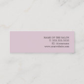 Minimalistische Elegante Schwarze Rose Haarstylist Mini Visitenkarte (Rückseite)