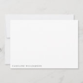 Minimalistische Elegante Schwarze Typografie Mit M Mitteilungskarte (Vorderseite)