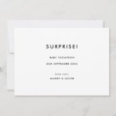 Minimalistische Elegante Script Foto Schwangerscha Ankündigung (Rückseite)