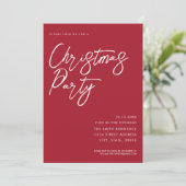 Minimalistische Elegante Script Modernes Weihnacht Einladung (Stehend Vorderseite)