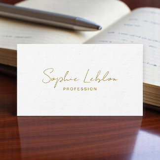 Minimalistische Elegante Signatur Einfach Schlicht Visitenkarte