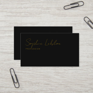Minimalistische Elegante Signatur schwarz Visitenkarte