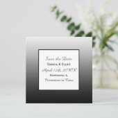 Minimalistische Elegante Simple Heart Foto Wedding Save The Date (Stehend Vorderseite)