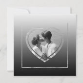 Minimalistische Elegante Simple Heart Foto Wedding Save The Date (Rückseite)