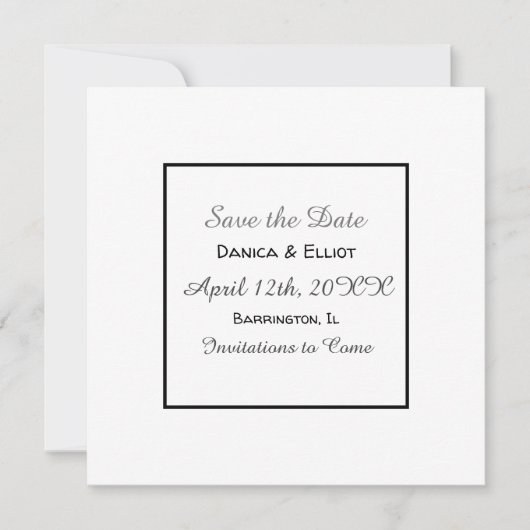 Minimalistische Elegante Simple Heart Foto Wedding Save The Date (Vorderseite)