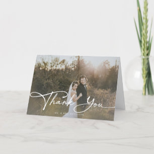 Minimalistische elegante Skript Dankeschön-Karten  Dankeskarte