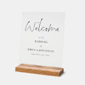 Minimalistische elegante Skriptnamen Willkommen be Acrylschild (Winkel)