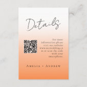 Minimalistische, elegante SkriptWedding Begleitkarte (Vorderseite)