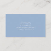 Minimalistische Elegante Sky Blue Business Card Visitenkarte (Rückseite)