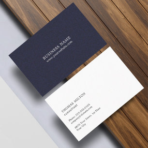 Minimalistische elegante Textur Blaue Beraterin Visitenkarte