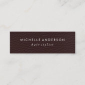 Minimalistische Elegante Textur Mini Visitenkarte (Vorderseite)