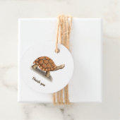 Minimalistische elegante Tortoise Danke Ihnen für Geschenkanhänger (Beispiel)