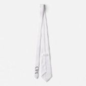 Minimalistische Elegante Typografie Monogram Weddi Krawatte (Rückseite)