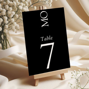Minimalistische Elegante Typografie Monogram Weddi Tischnummer