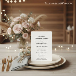 Minimalistische elegante Typografie Probeessen Einladung