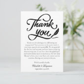 Minimalistische Elegante Verlobung Dankeskarte (Stehend Vorderseite)
