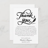 Minimalistische Elegante Verlobung Dankeskarte (Vorne/Hinten)