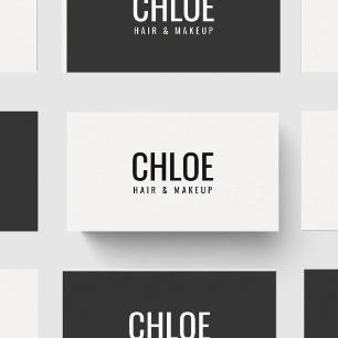 Minimalistische elegante warme weiße schwarze kühn visitenkarte