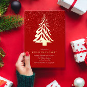 Minimalistische Elegante Weihnachtsfeier Folieneinladung