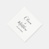 Minimalistische, elegante White Classic Hochzeit Serviette (Ecke)