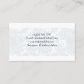 Minimalistische elegante White Lace Colle Business Visitenkarte (Rückseite)