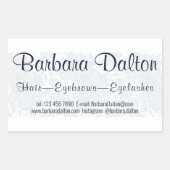 Minimalistische Elegante White Lace Collection Rechteckiger Aufkleber (Vorderseite)