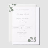 Minimalistische, elegante zweisprachige Hochzeit Pergament Einladungen (Versetzt)