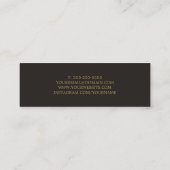 Minimalistische Eleganthair Stylist Business Card Mini Visitenkarte (Rückseite)