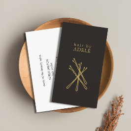 Minimalistische Eleganthair Stylist Business Card Visitenkarte