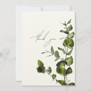 Minimalistische Elegantsage Eukalyptus Danke Karte