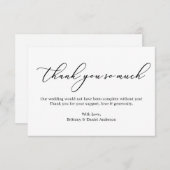 Minimalistische Eleganz danke Ihnen so viel Kallig (Vorne/Hinten)