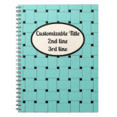 Minimalistische Eleganz: Gewebte Straps. Blau auf  Notizblock (Vorderseite)